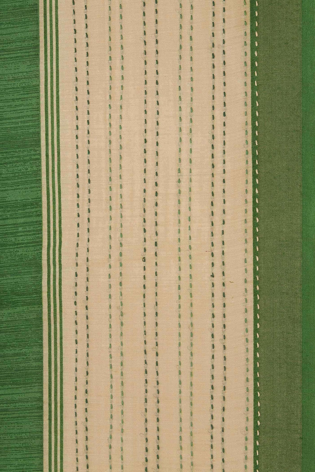 Green Dual Tone Tussar Silk Saree