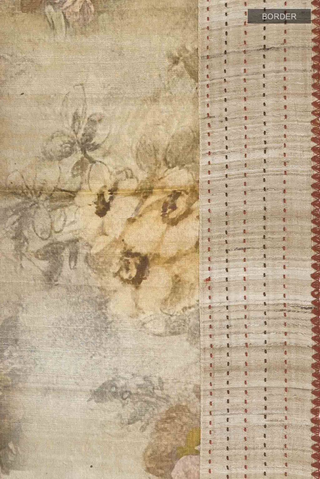 Brown Bhagalpuri Tussar Silk Saree