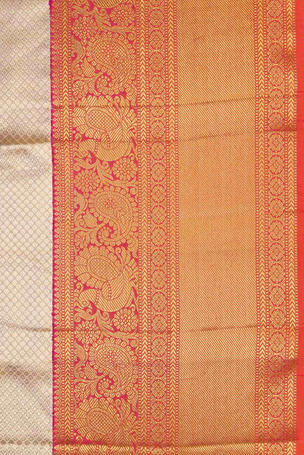 Sandal Dual Tone Kanjivaram Tissue Silk Saree