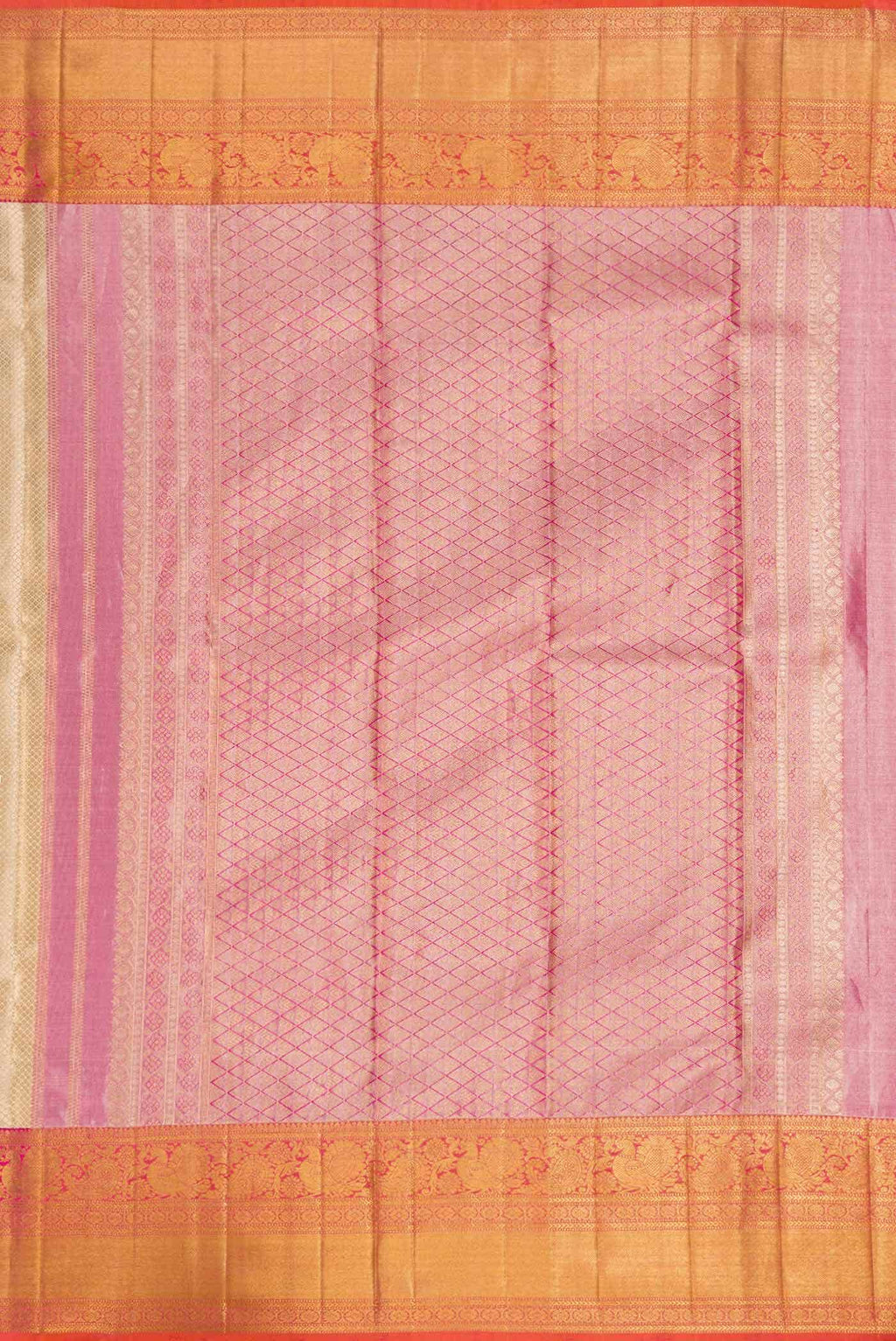 Sandal Dual Tone Kanjivaram Tissue Silk Saree