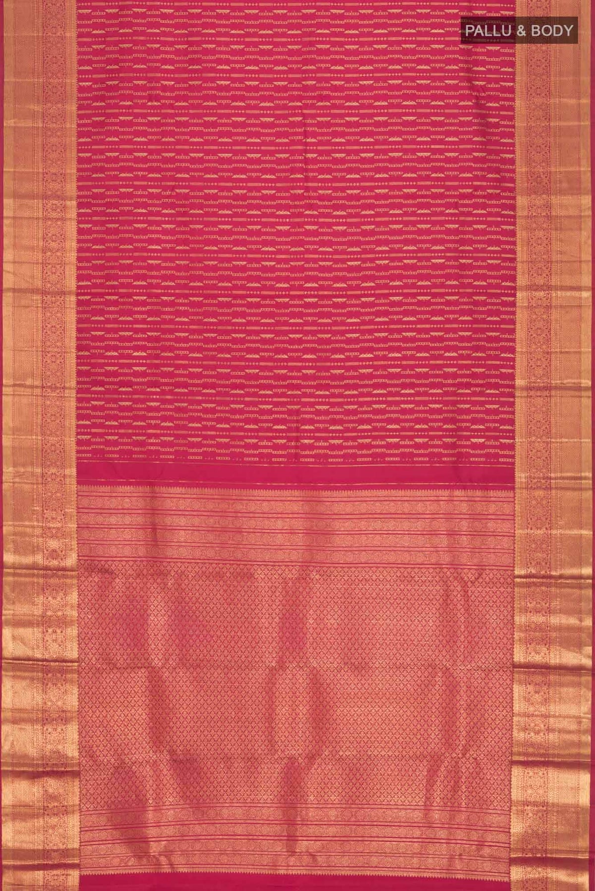 Maroon Kanchipuram Silk Saree