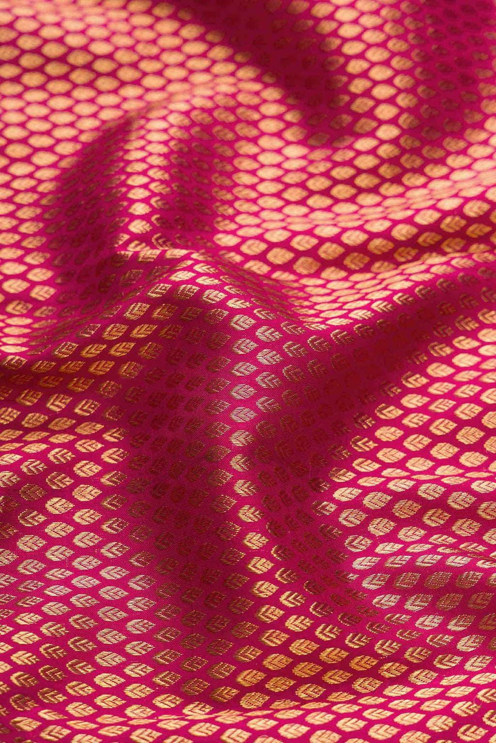 Dark Pink Dual Tone Kanjivaram Silk Saree