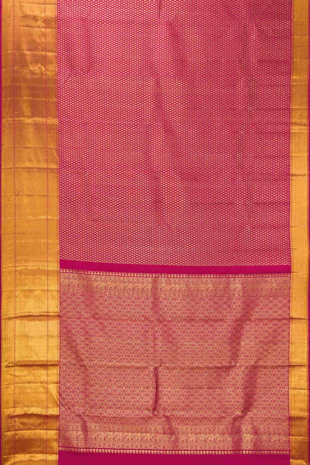 Dark Pink Dual Tone Kanjivaram Silk Saree