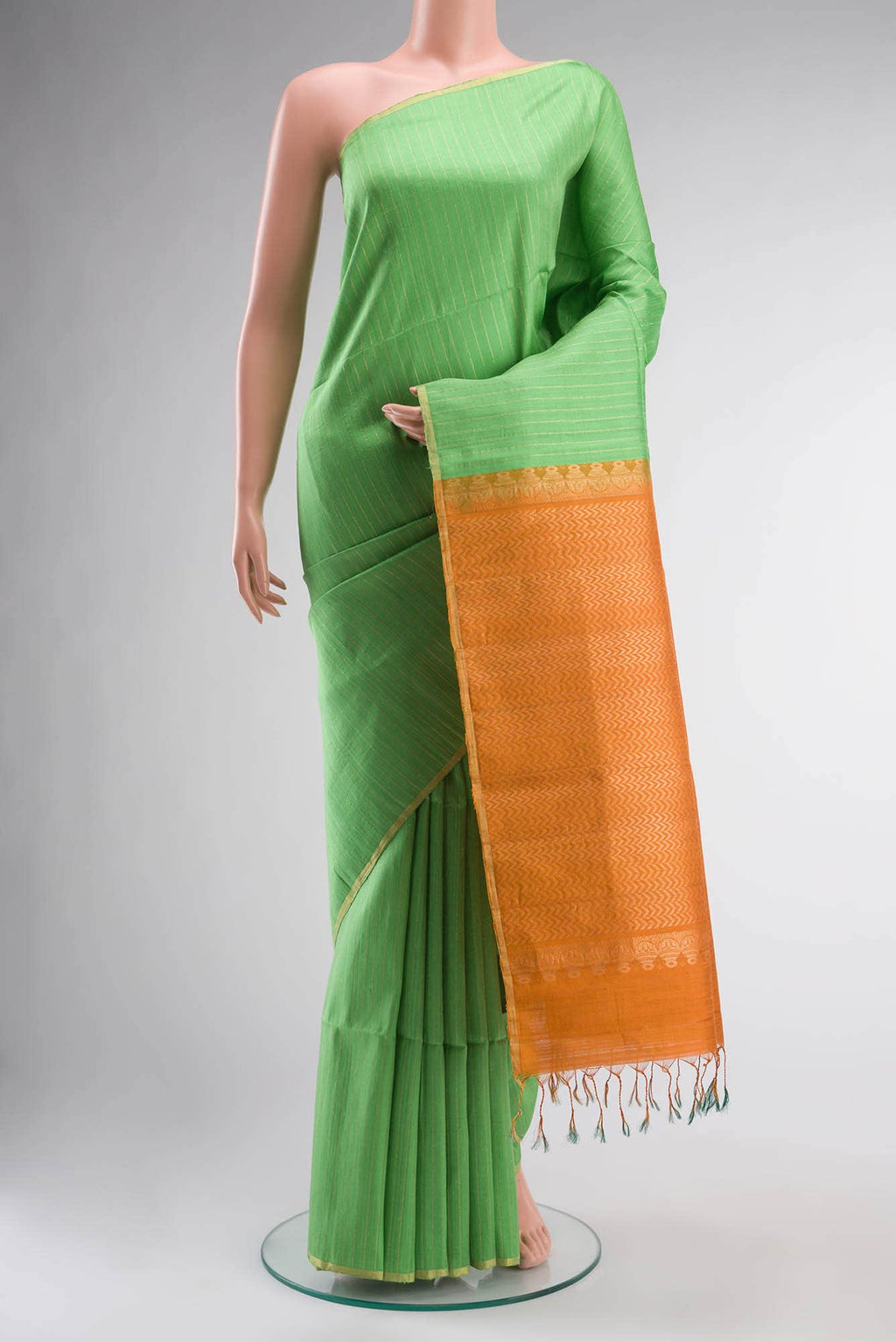 Green Raw Silk Saree