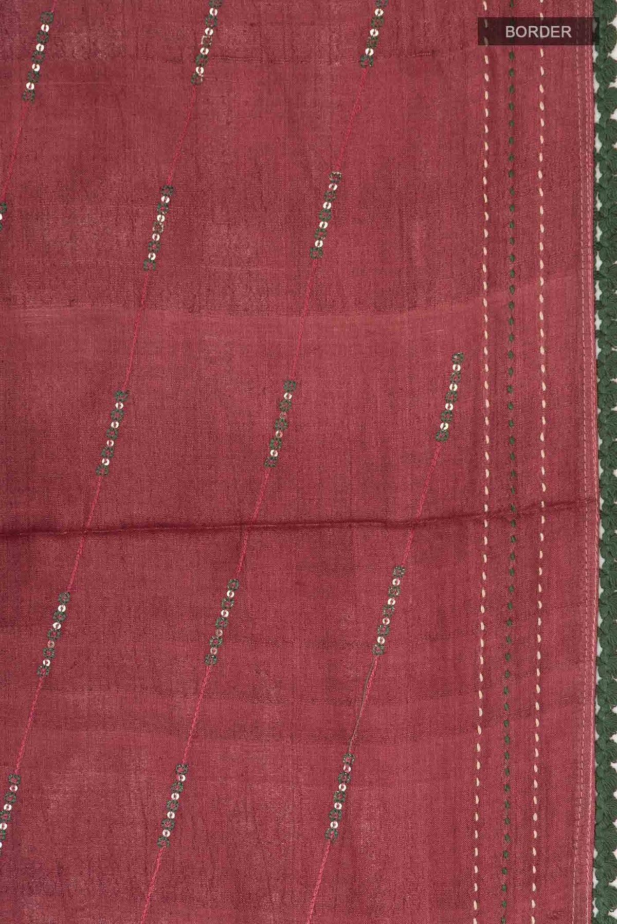 Brown Tussar Silk Saree