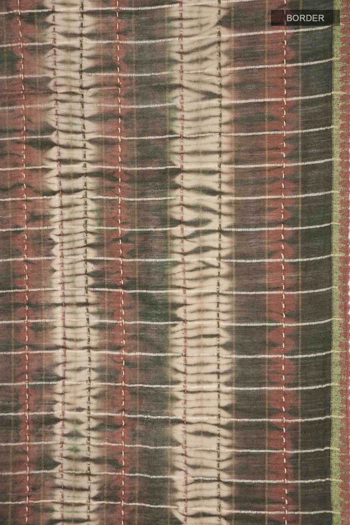 Green Bhagalpuri Tussar Silk Saree