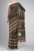 Green Bhagalpuri Tussar Silk Saree