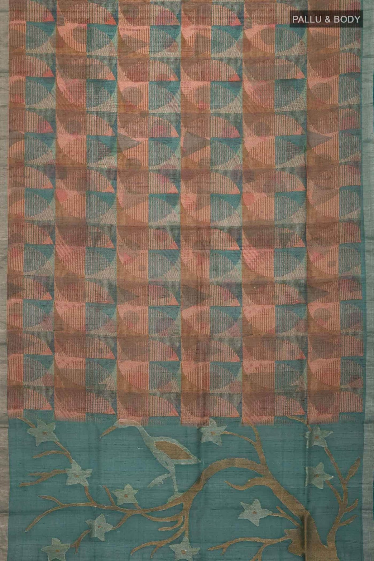 Multi Color Tussar Silk Saree
