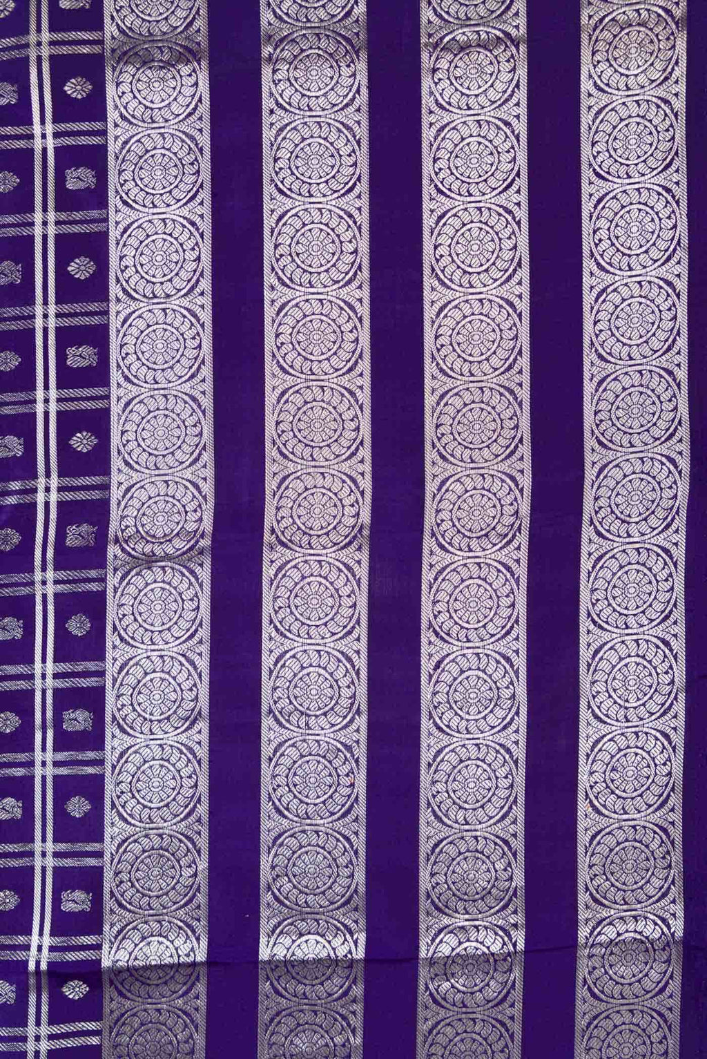 Pure Silk Pure Zari Navy Blue Dual Tone Kanjivaram Saree