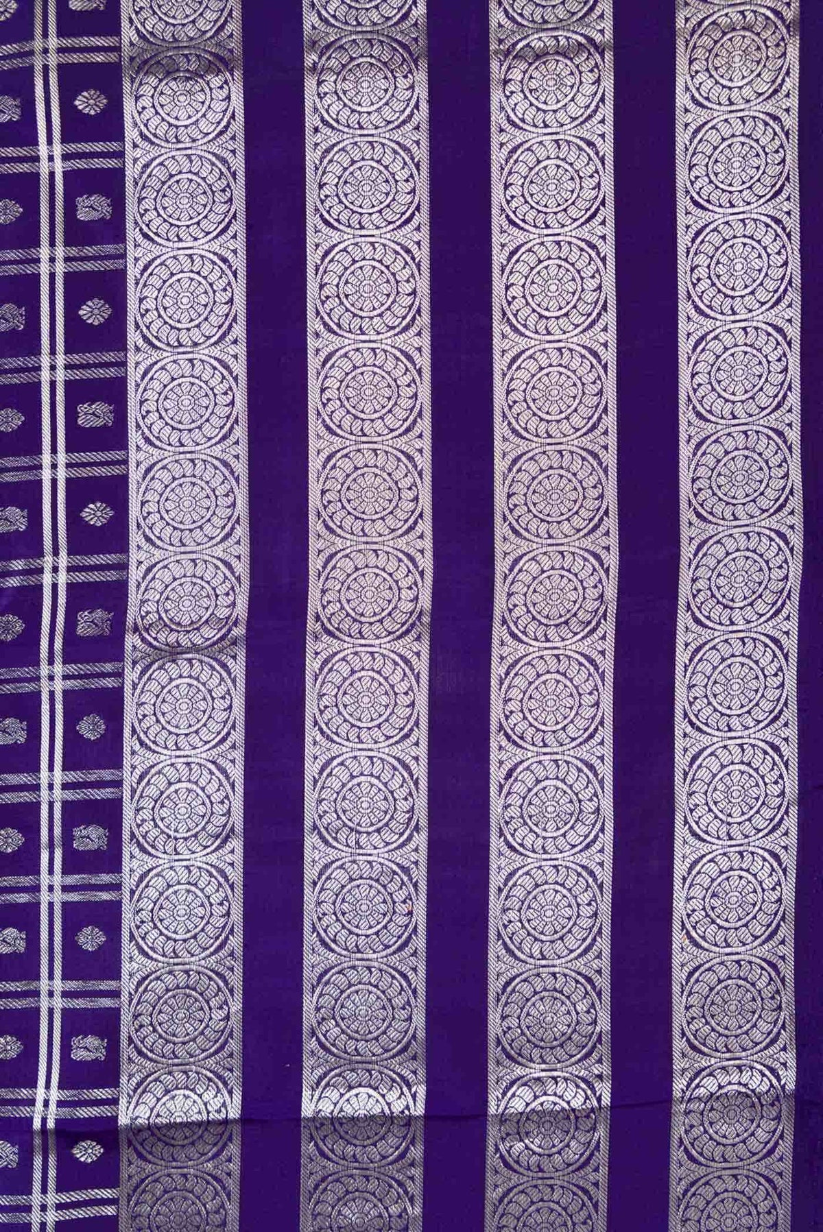 Pure Silk Pure Zari Navy Blue Dual Tone Kanjivaram Saree