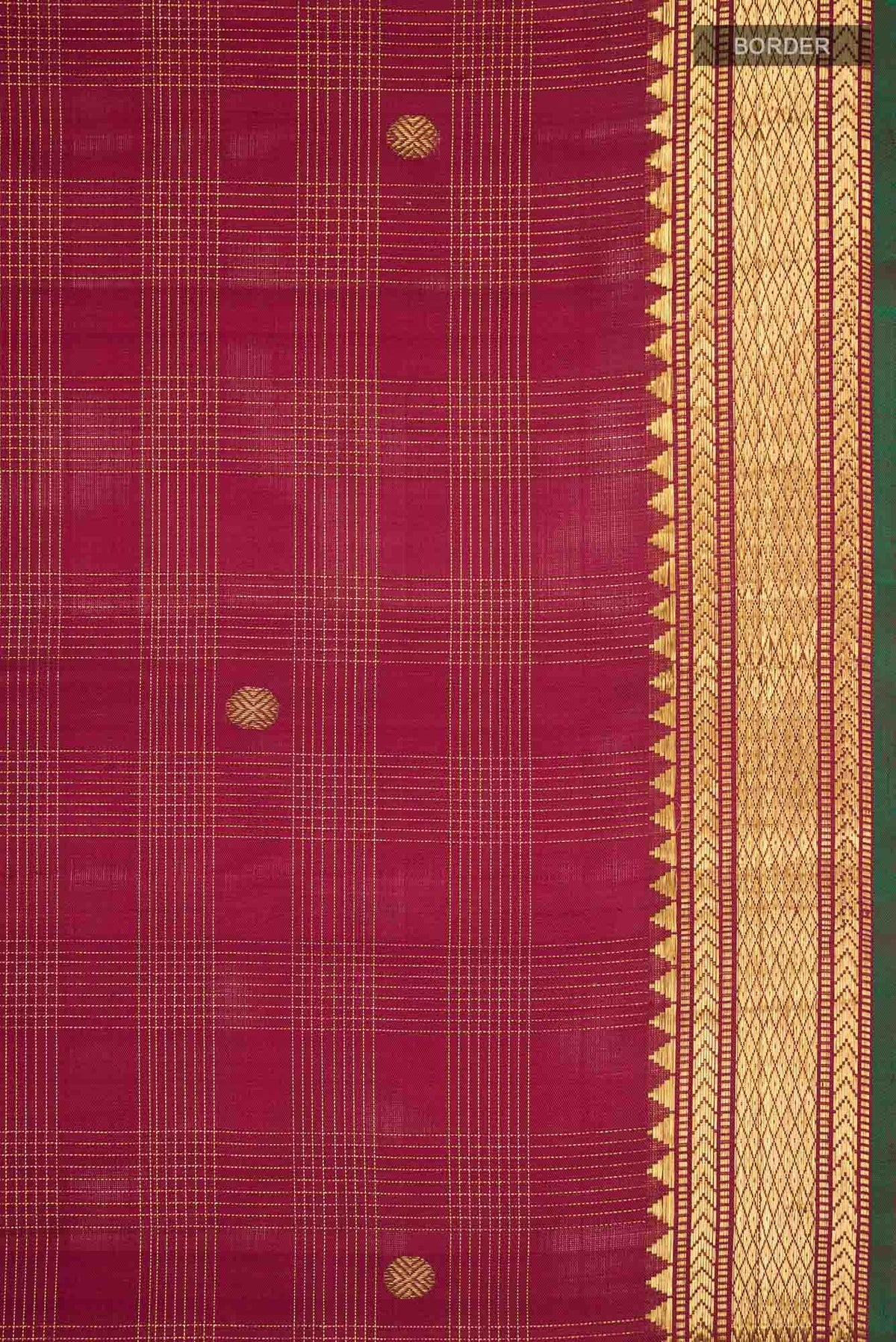 Maroon Kanchipuram Silk Saree
