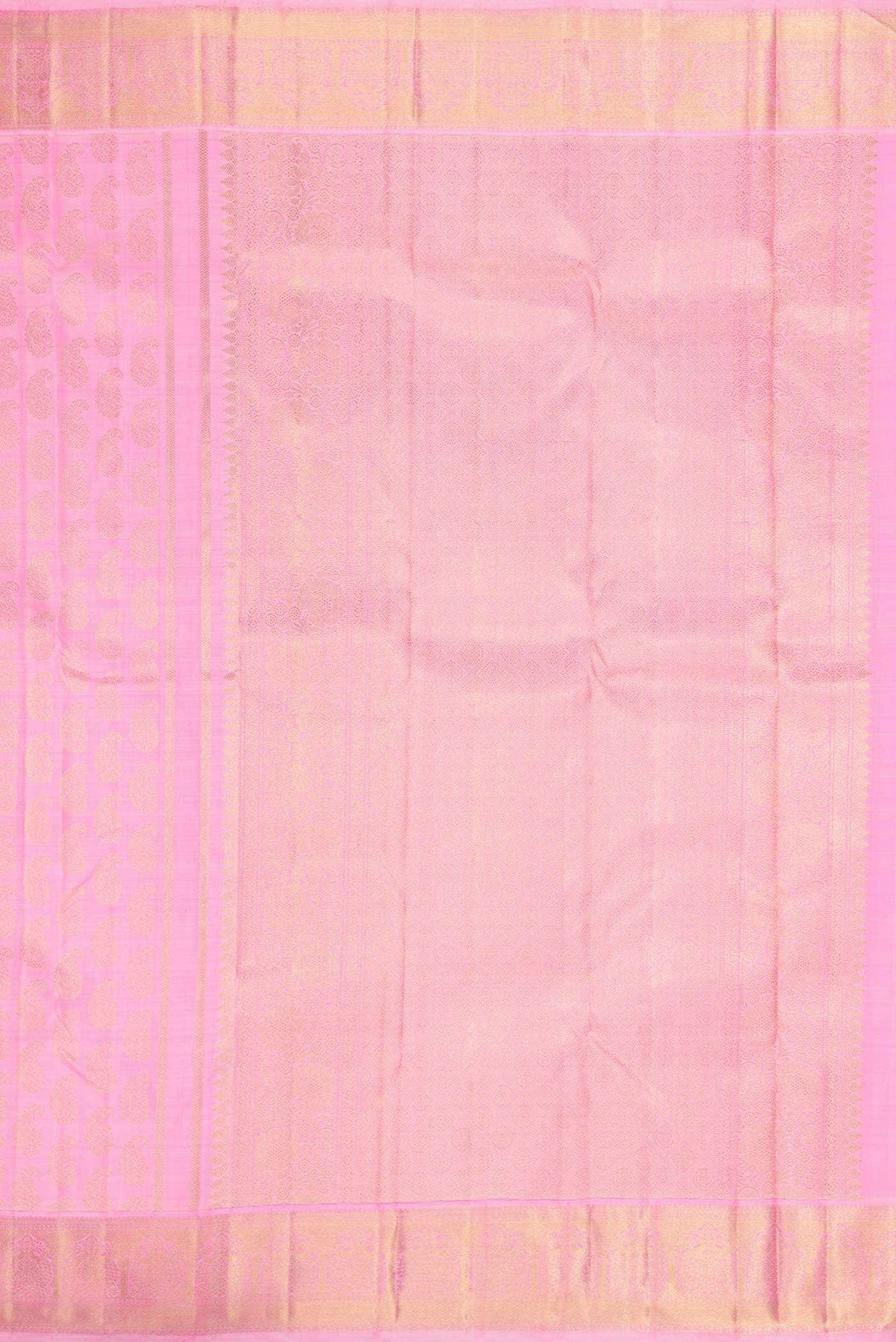 Pure Silk Pure Zari Rose pink Kanjivaram Saree