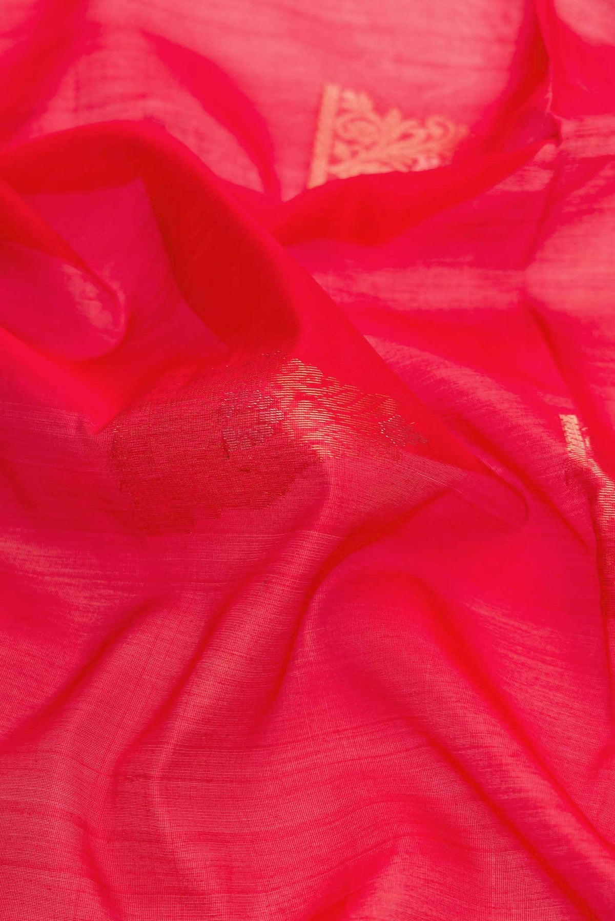 Red Dual Tone Silk Cotton Saree