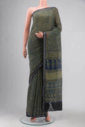 Blue Chanderi Silk Cotton Saree