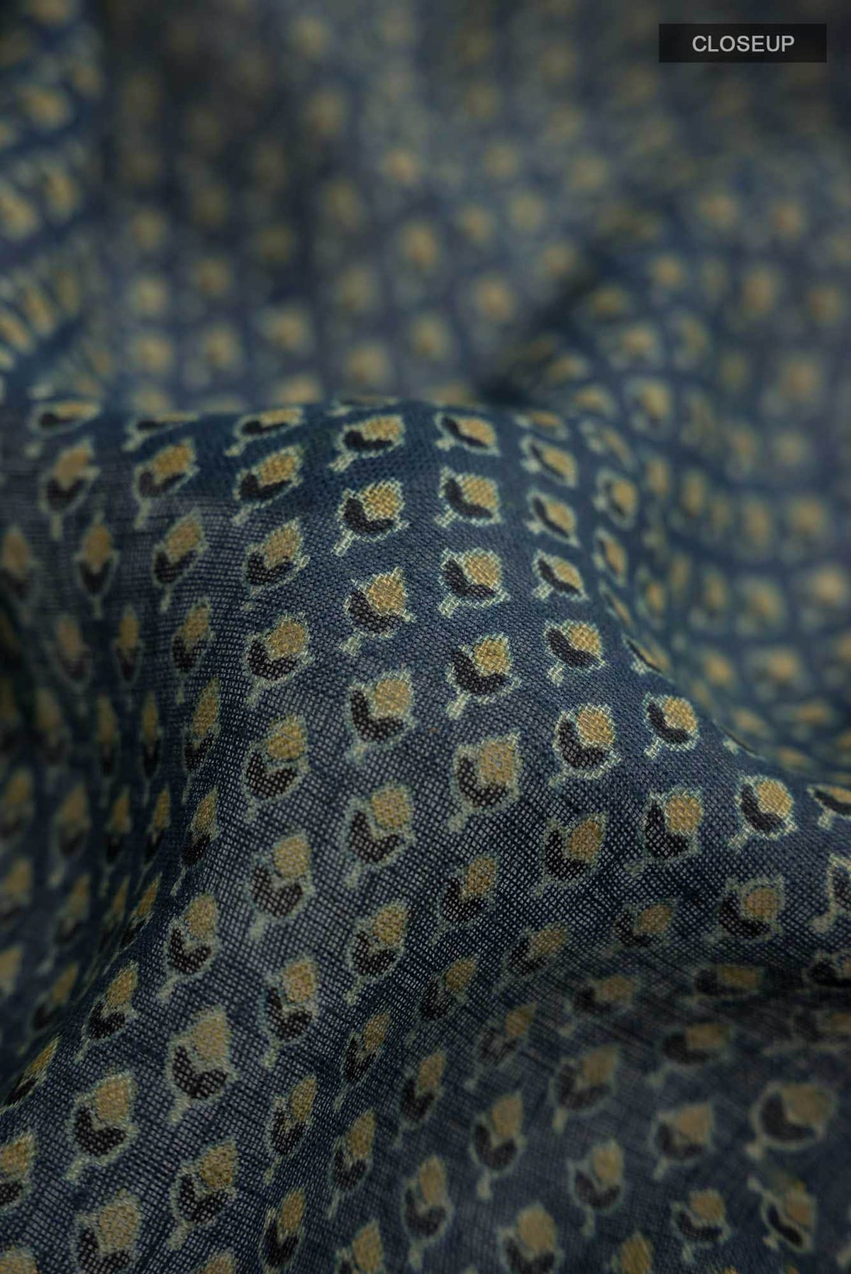 Indigo Linen Cotton Saree