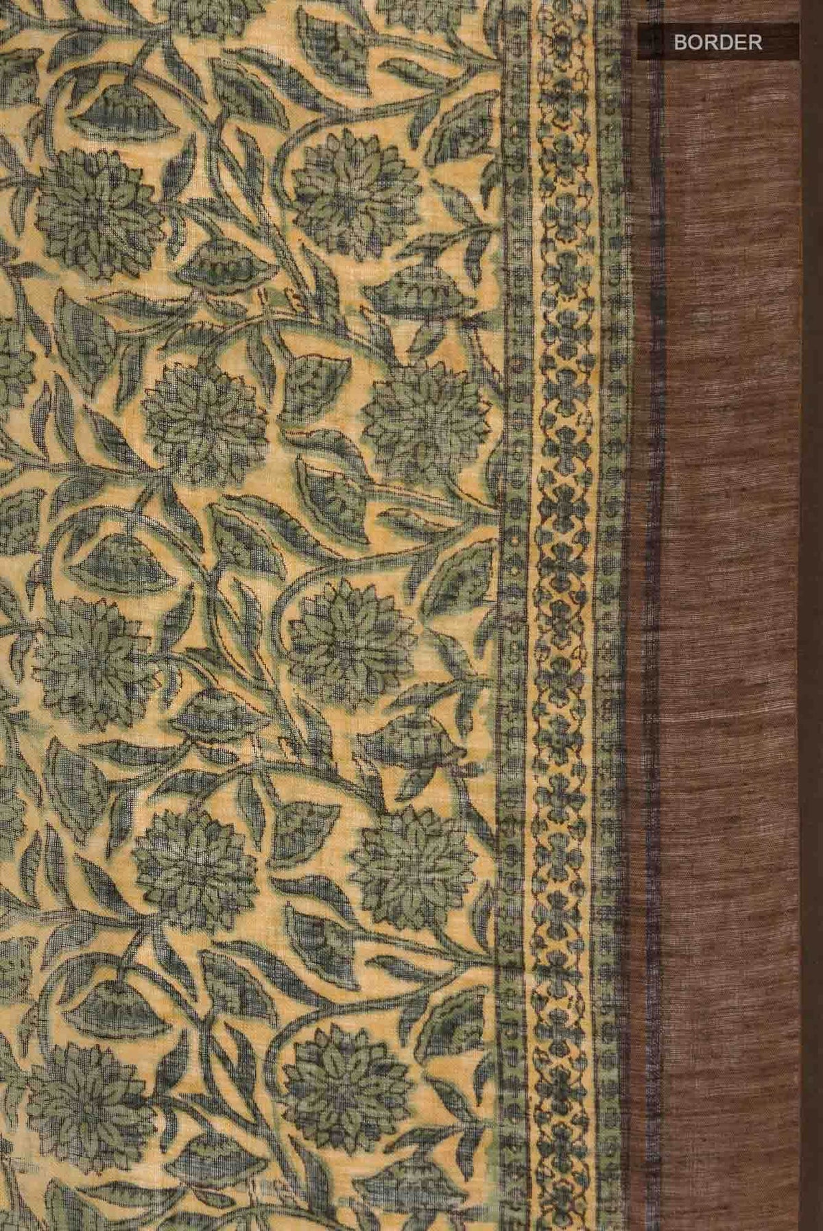 Multi Color Linen Cotton Saree