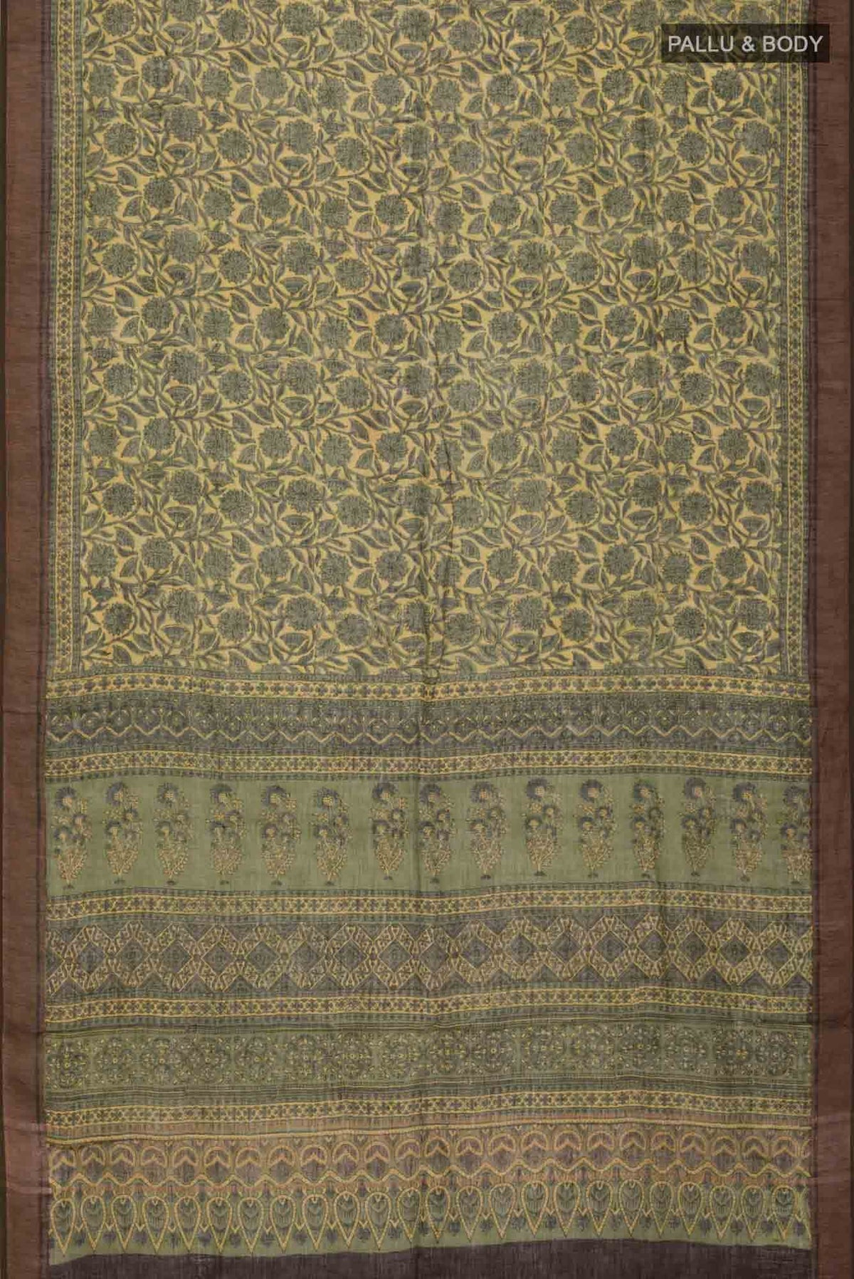 Multi Color Linen Cotton Saree