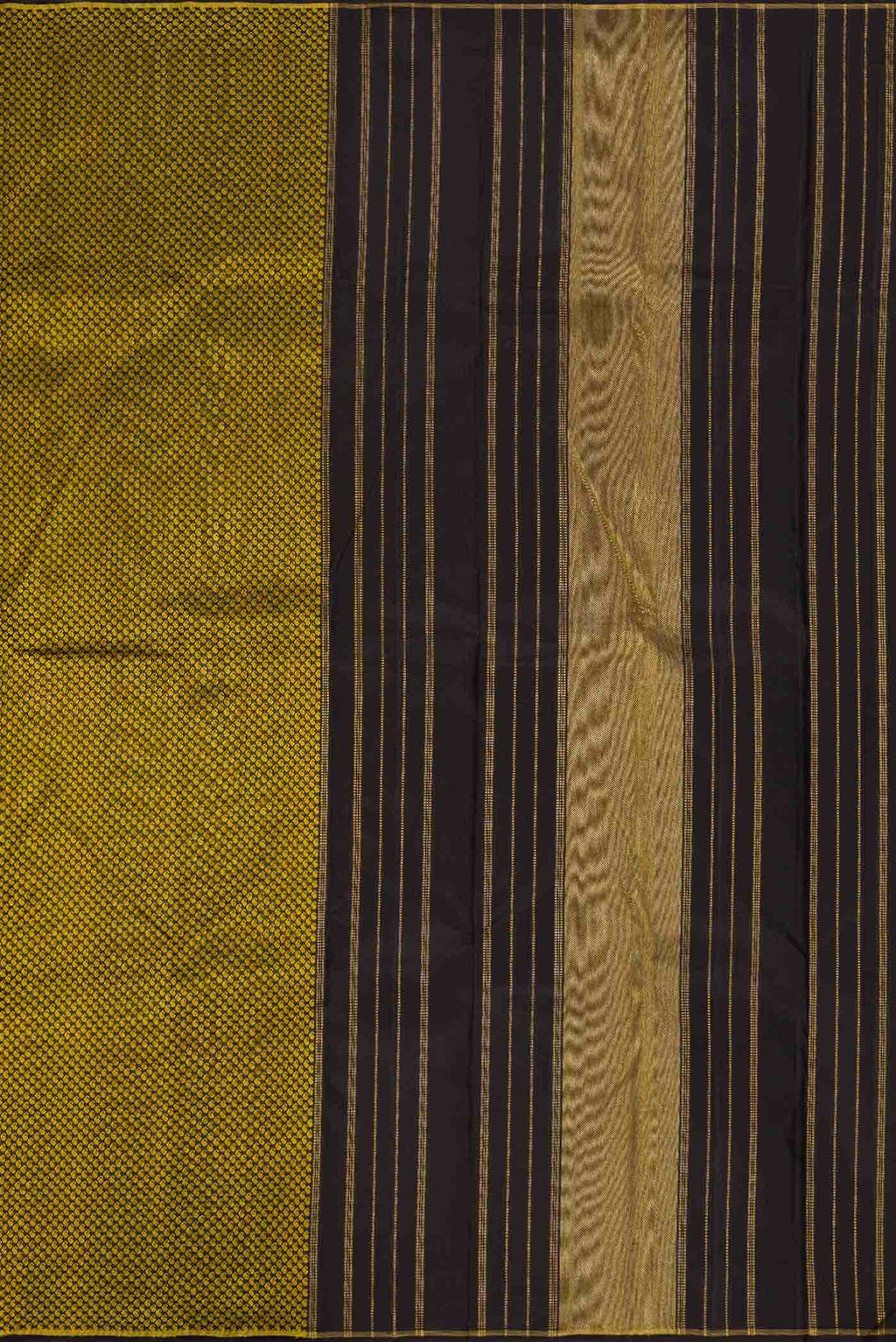 Pure Silk Pure Zari Black Dual Tone Kanjivaram Saree