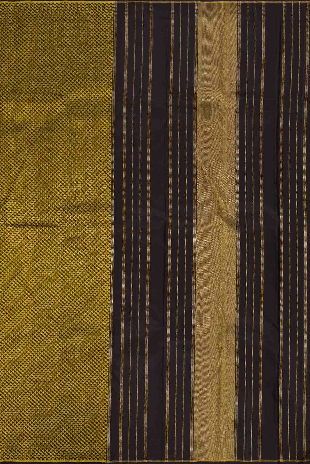 Pure Silk Pure Zari Black Dual Tone Kanjivaram Saree