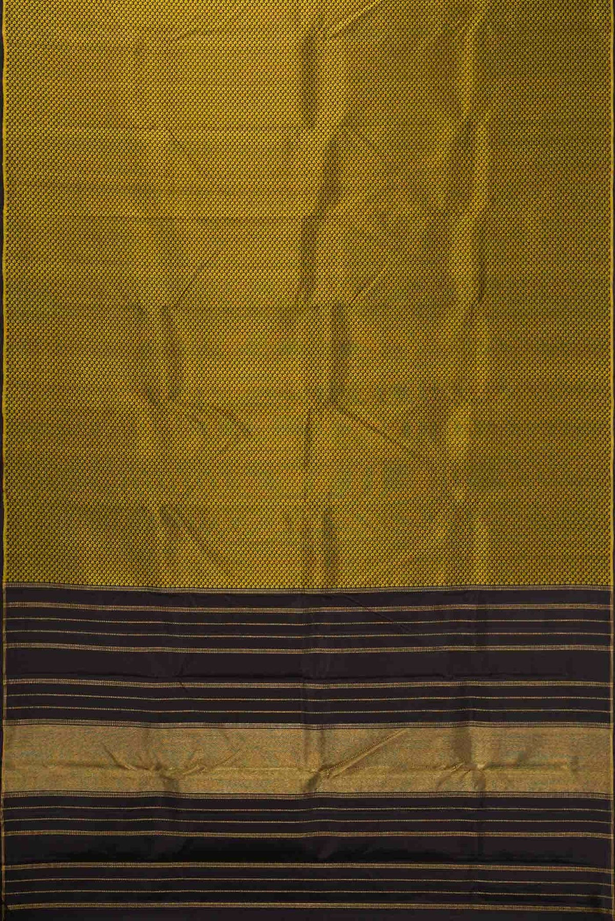 Pure Silk Pure Zari Black Dual Tone Kanjivaram Saree