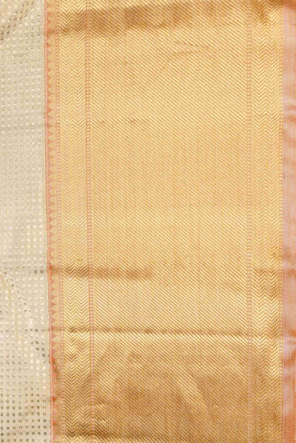 Pure Silk Pure Zari Gold Dual Tone Kanjivaram Tissue Saree