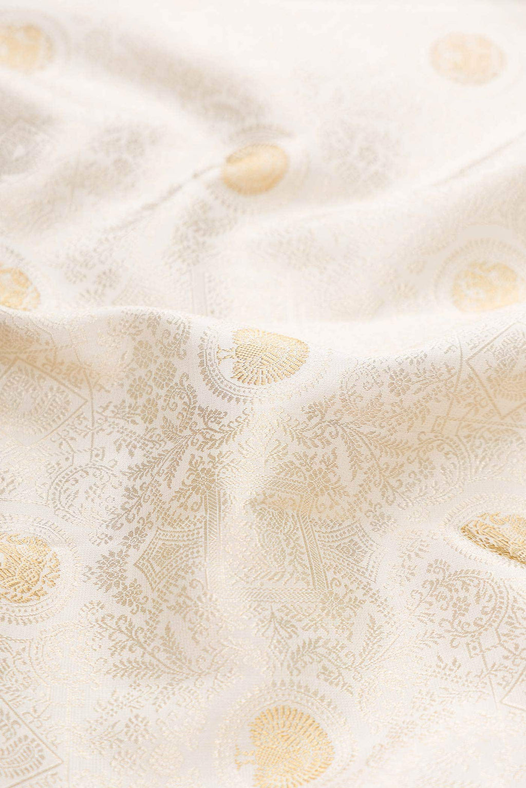 Pure Silk Pure Zari Off White Kanjivaram Saree