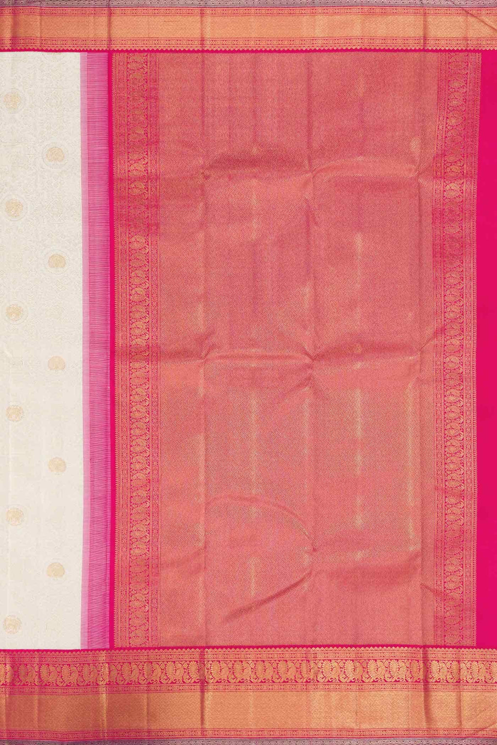Pure Silk Pure Zari Off White Kanjivaram Saree