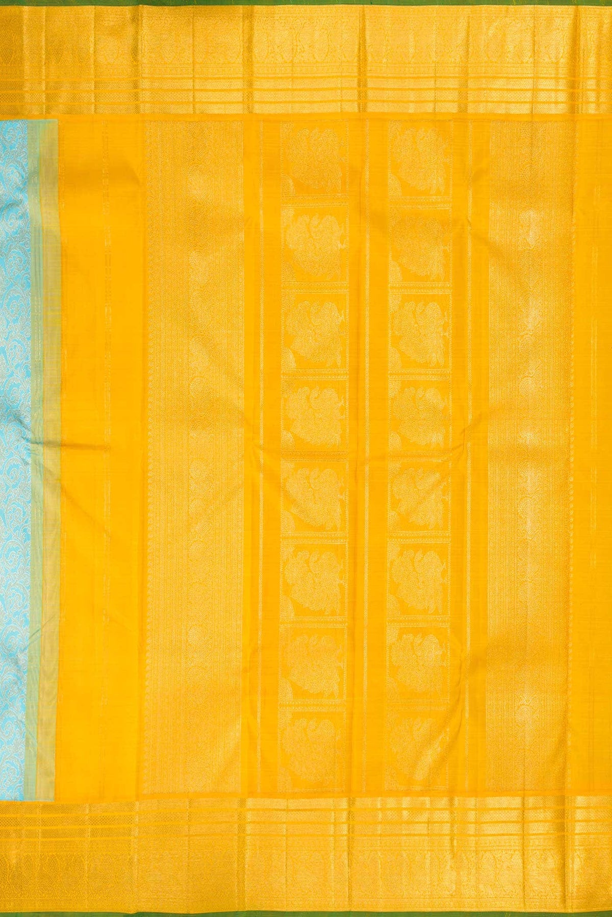 Sky Blue Dual Tone Kanchipuram Silk Saree