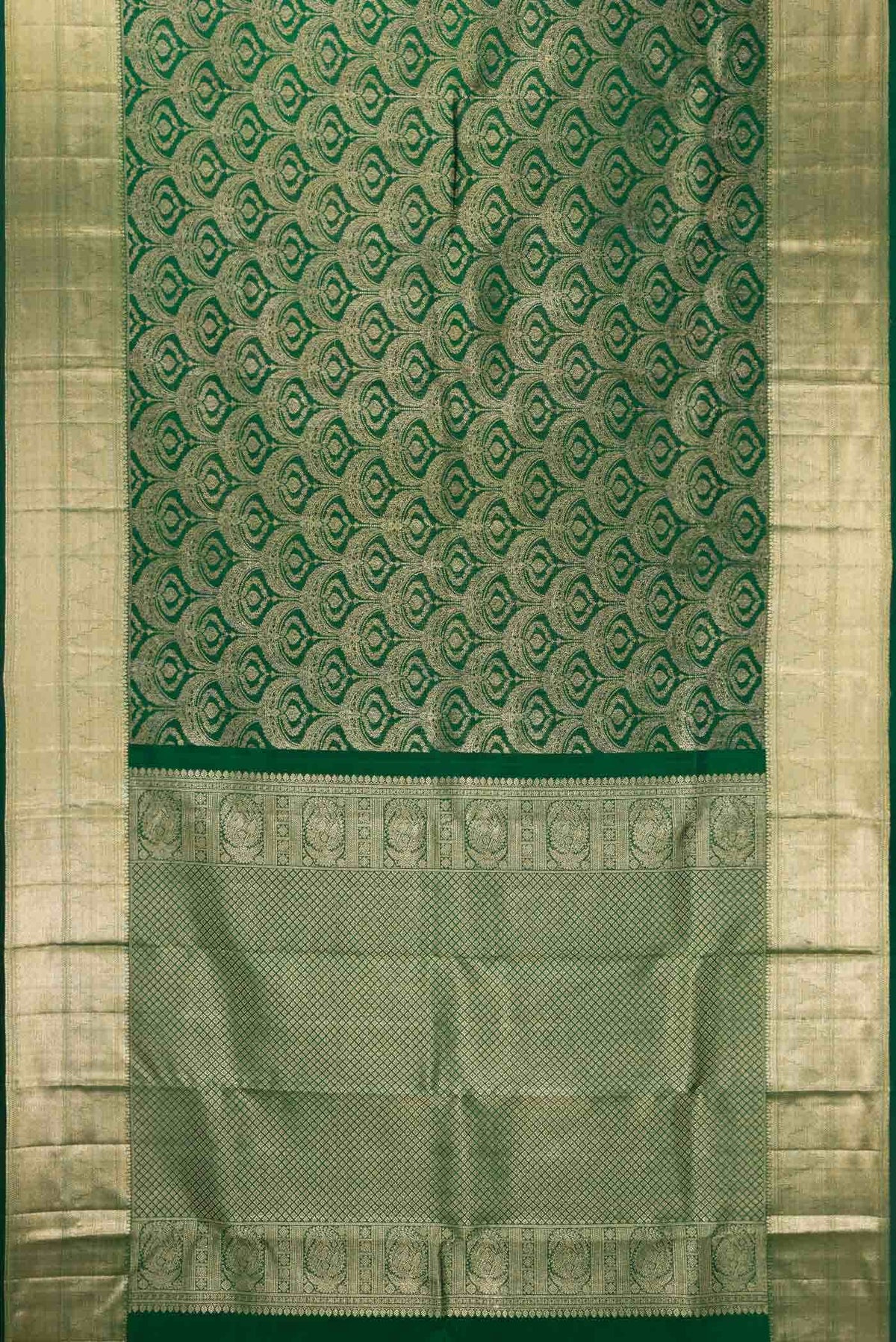 Green Dual Tone Kanchipuram Silk Saree