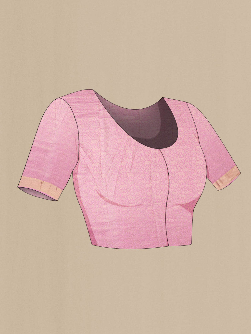 Rose pink Mysore Georgette Saree