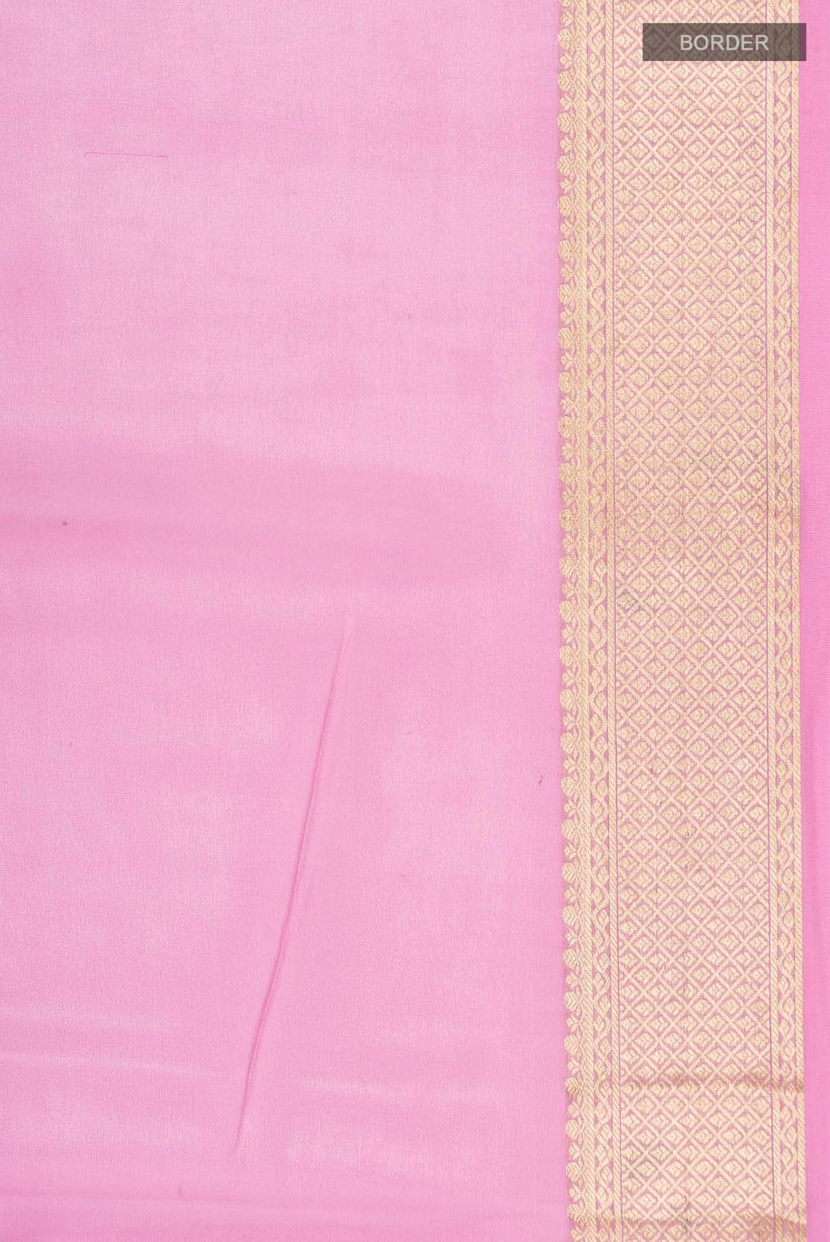 Rose pink Mysore Georgette Saree