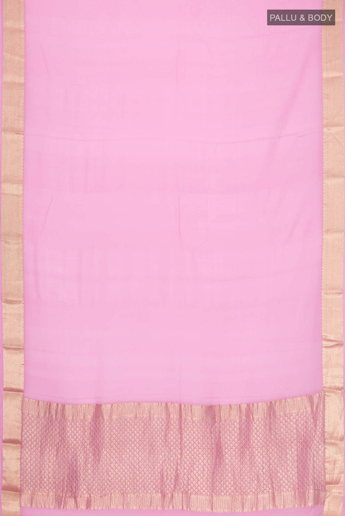 Rose pink Mysore Georgette Saree