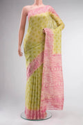 Green Chanderi Silk Cotton Saree