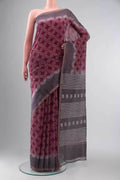 Maroon Chanderi Silk Cotton Saree