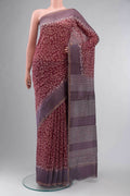 Maroon Chanderi Silk Cotton Saree