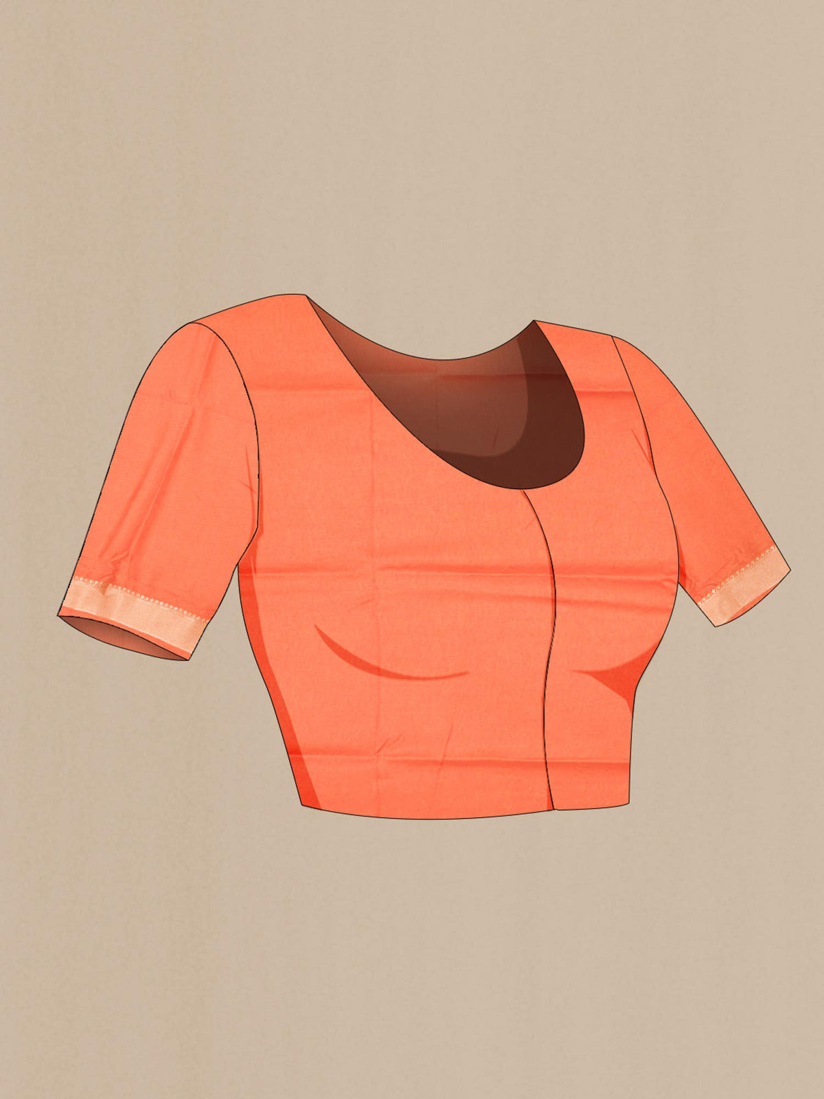 Orange Linen Saree