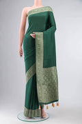 Green Blended Crepe Saree