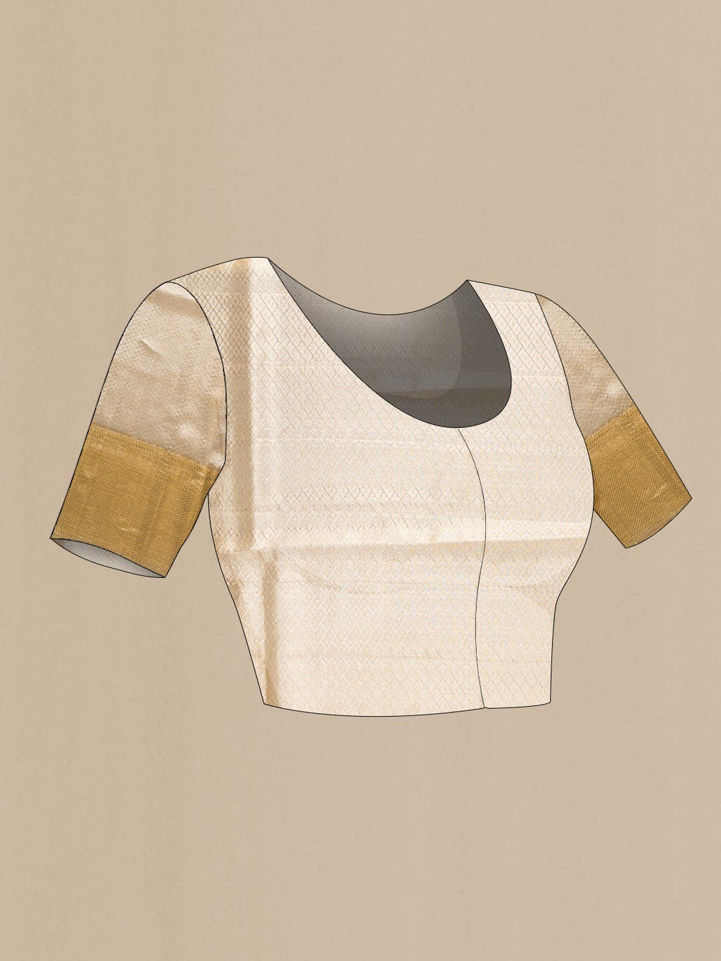 Gold Dual Tone Kanjivaram Tissue Silk Saree