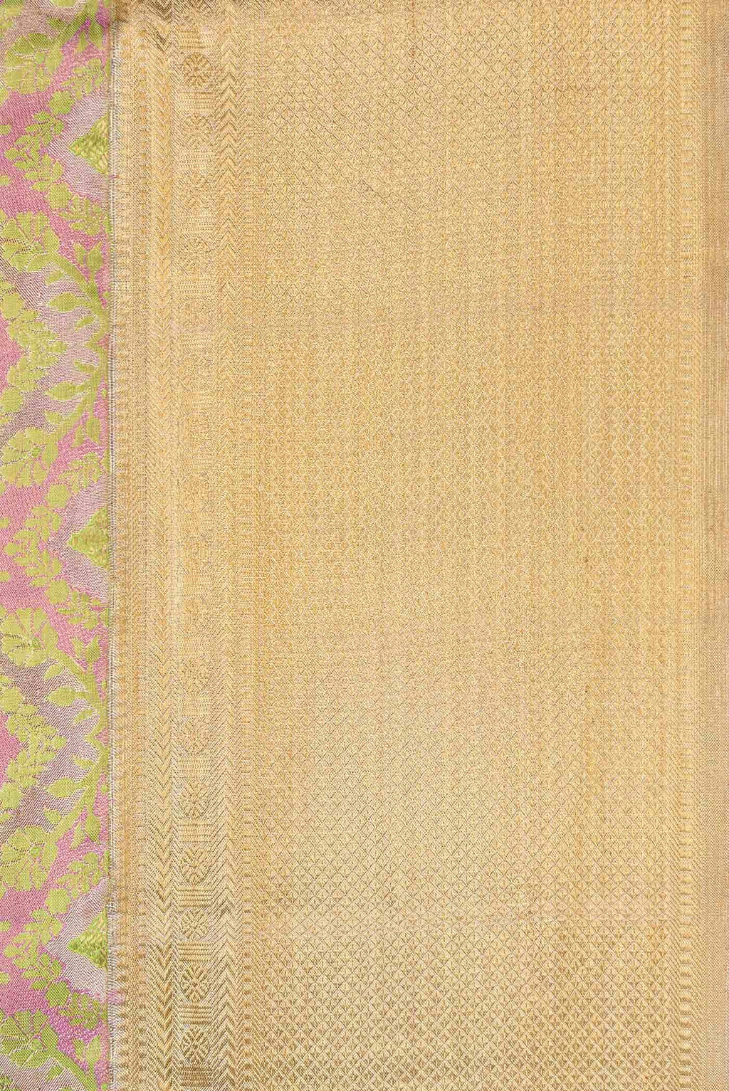 Gold Dual Tone Kanjivaram Tissue Silk Saree