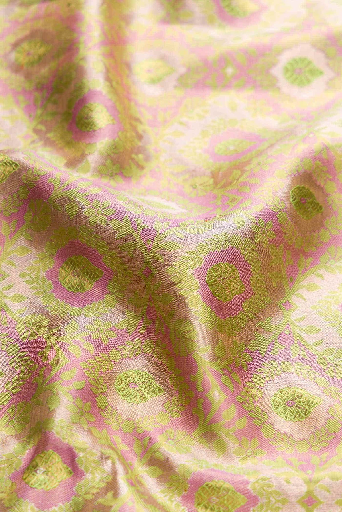 Gold Dual Tone Kanjivaram Tissue Silk Saree