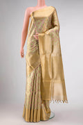 Gold Dual Tone Kanjivaram Tissue Silk Saree