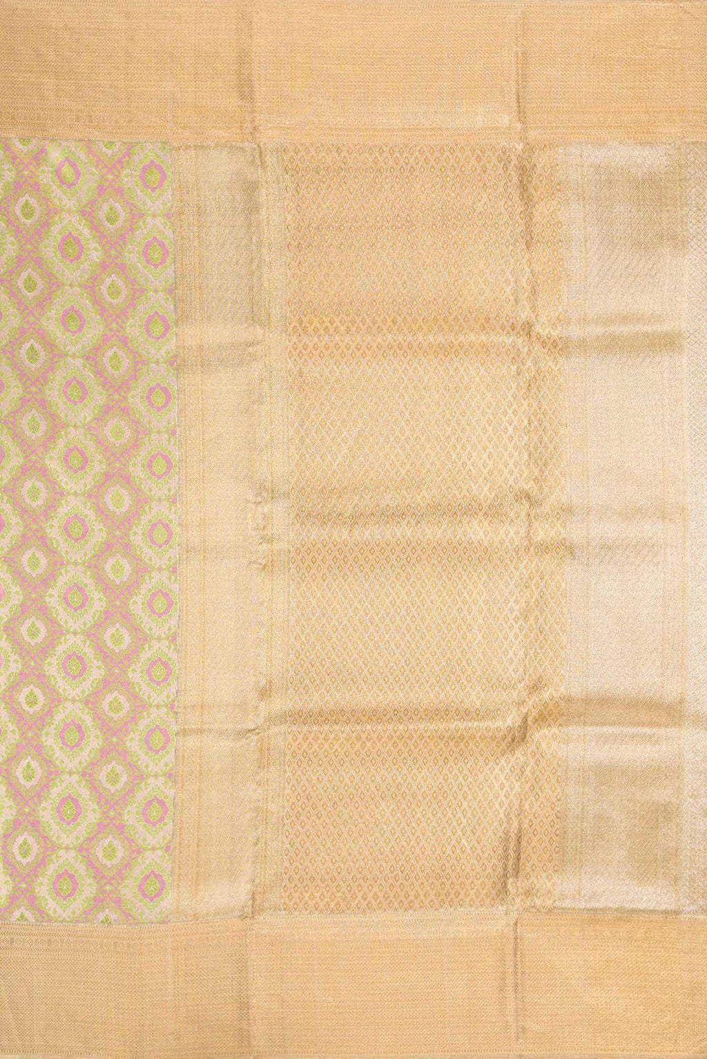 Gold Dual Tone Kanjivaram Tissue Silk Saree