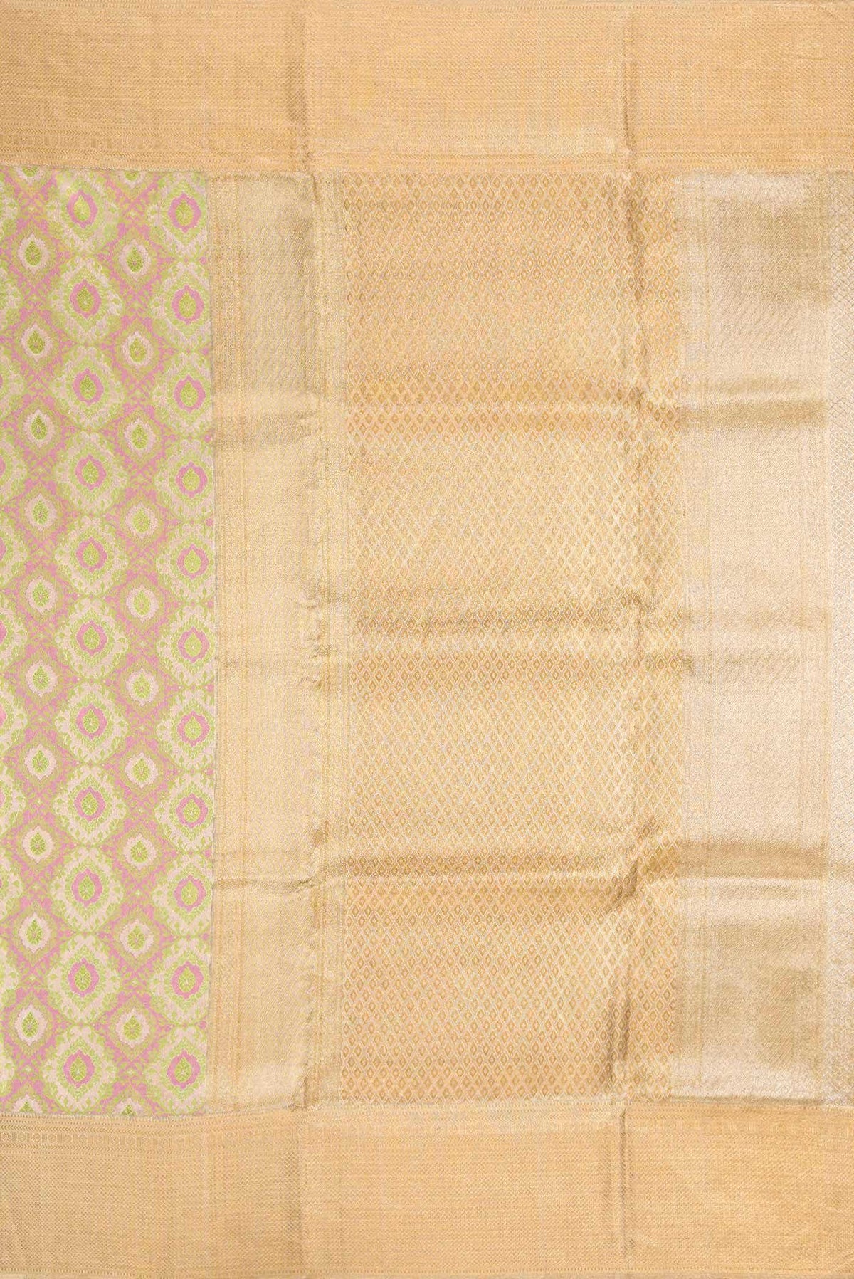 Gold Dual Tone Kanjivaram Tissue Silk Saree