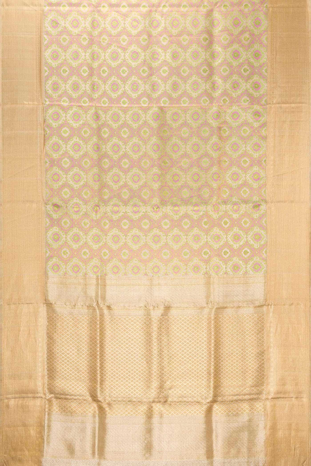 Gold Dual Tone Kanjivaram Tissue Silk Saree