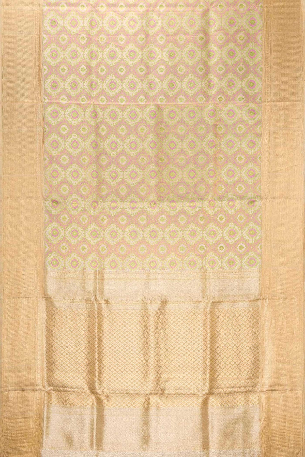 Gold Dual Tone Kanjivaram Tissue Silk Saree