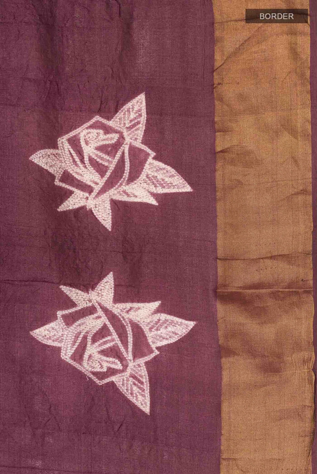 Brown Tussar Silk Saree