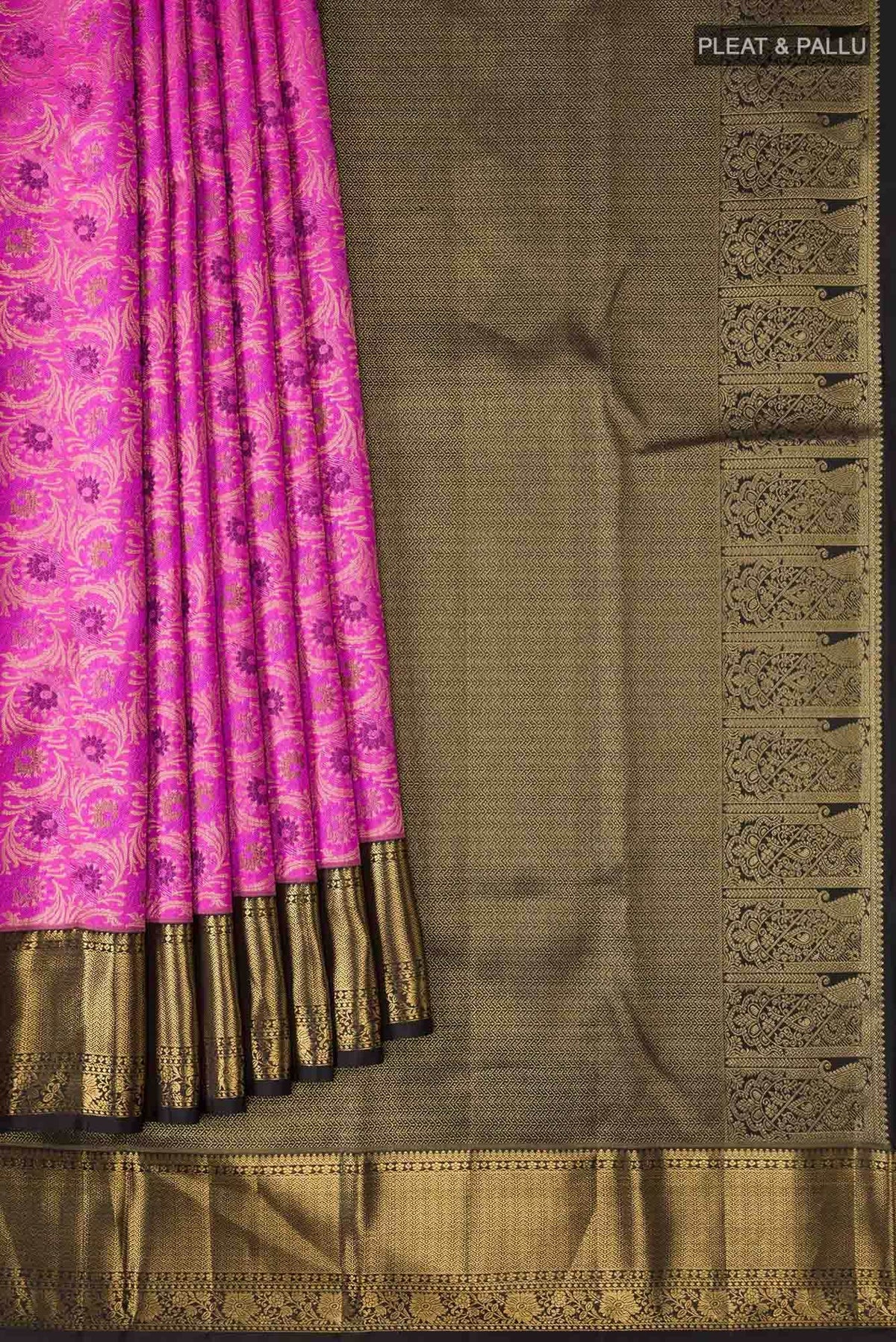 Rani Pink Kanchipuram Silk Saree