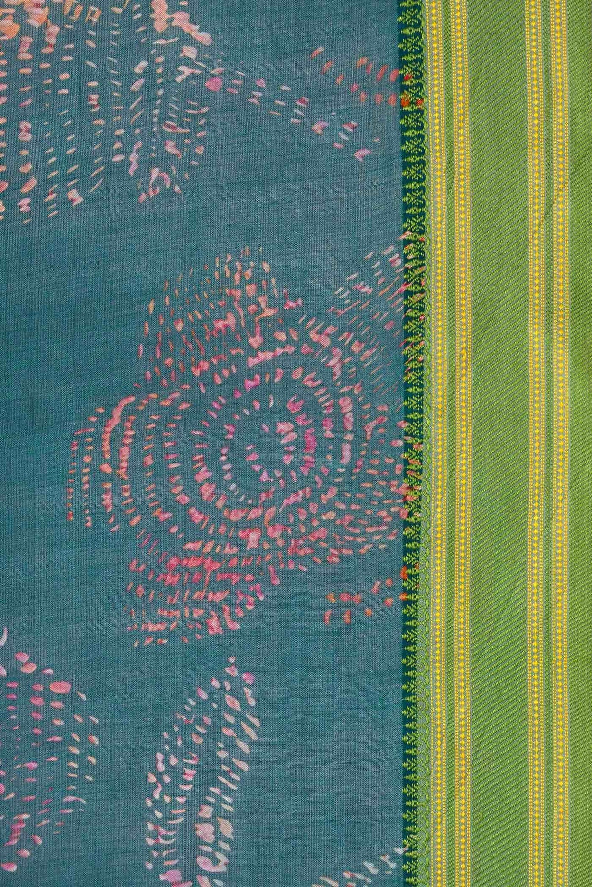 Green Dual Tone Tussar Silk Saree