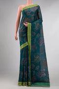 Green Dual Tone Tussar Silk Saree