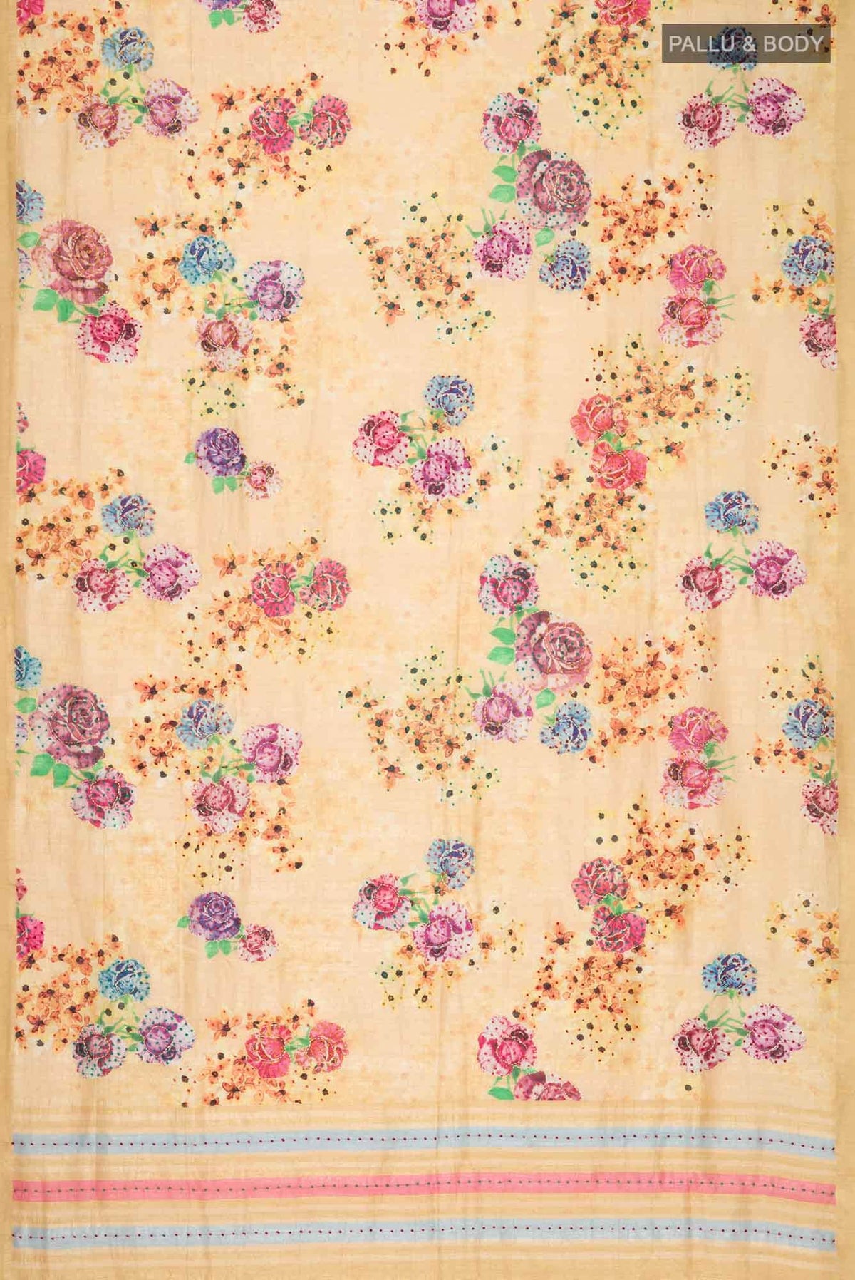 Yellow Bhagalpuri Tussar Silk Saree